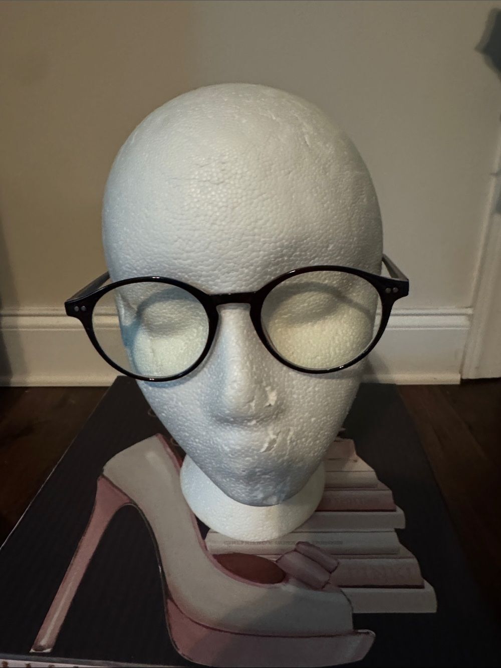 Round Brown Bluelight Eyeglasses - Classic Frame